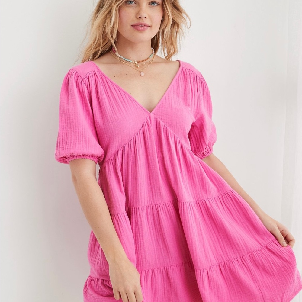 Aerie Pool-to-Party dress in Lipgloss